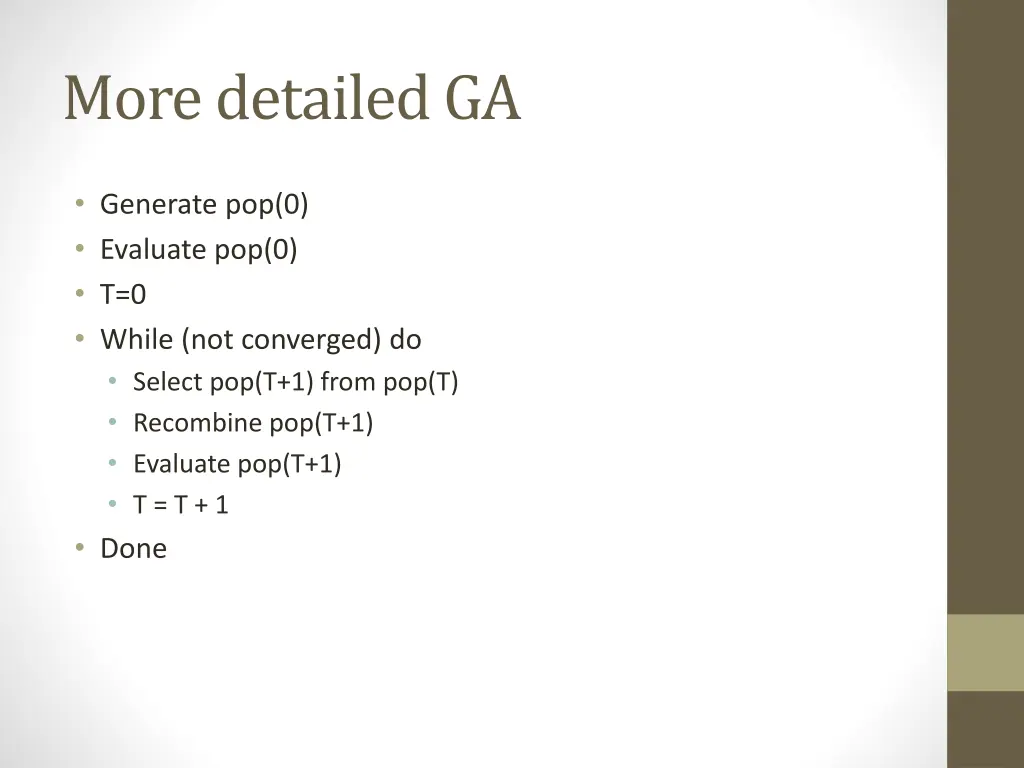 more detailed ga