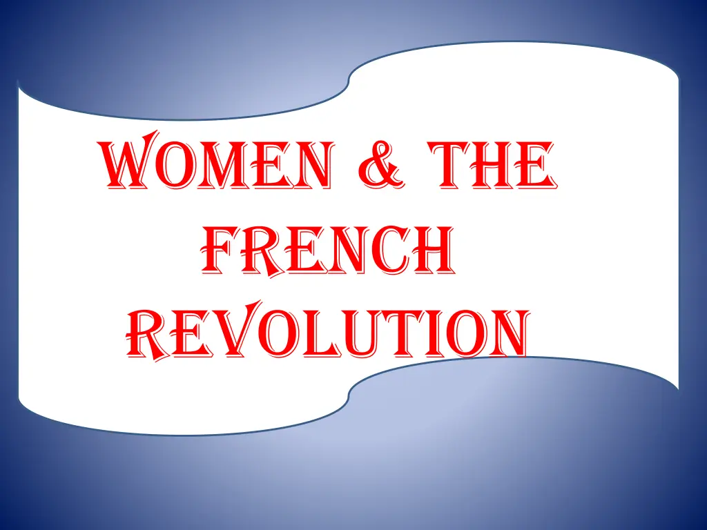 women the french revolution