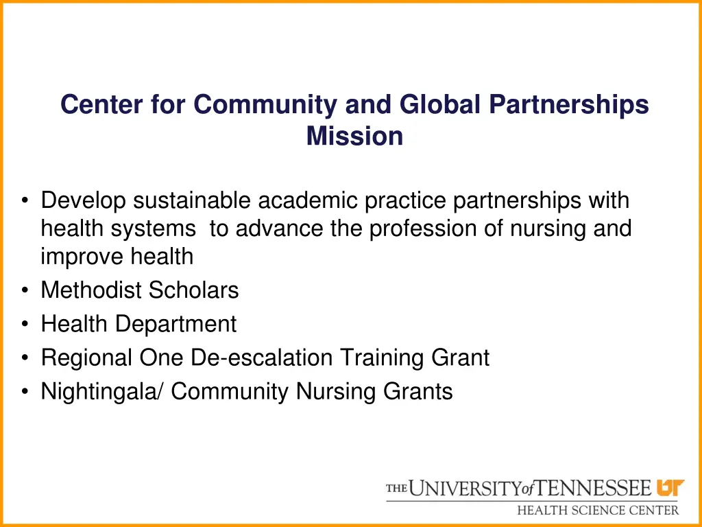 center for community and global partnerships