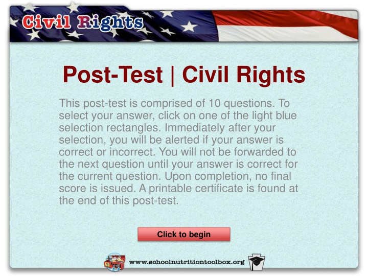 post test civil rights