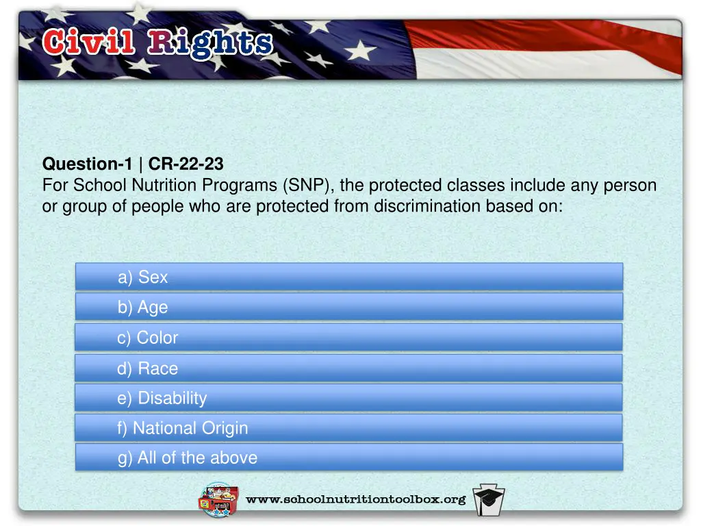 question 1 cr 22 23 for school nutrition programs