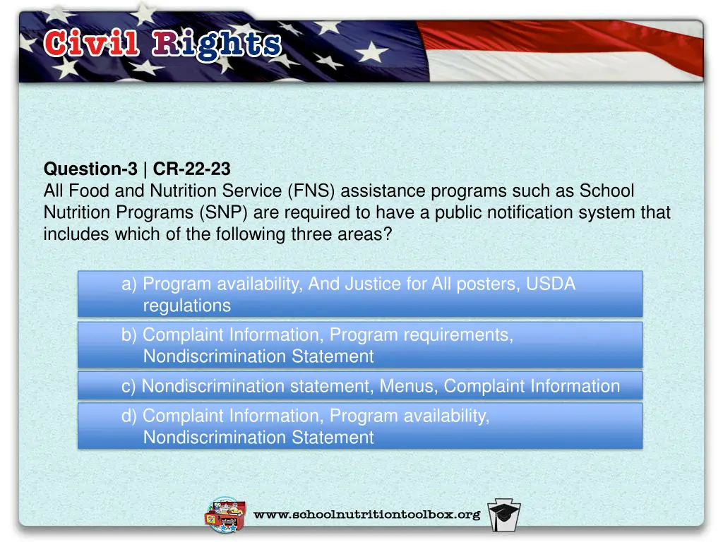 question 3 cr 22 23 all food and nutrition