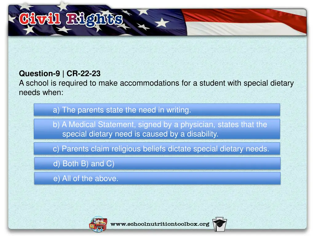 question 9 cr 22 23 a school is required to make