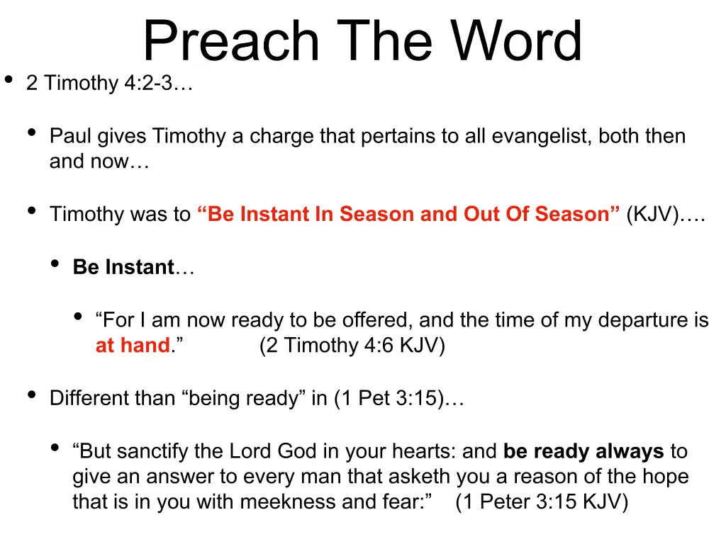 preach the word 2 timothy 4 2 3 1