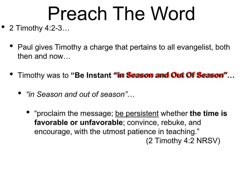 preach the word 2 timothy 4 2 3 2