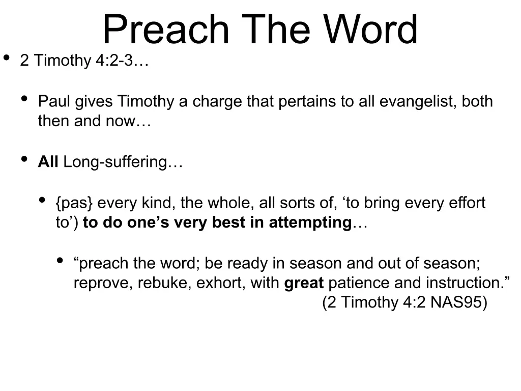 preach the word 2 timothy 4 2 3 6