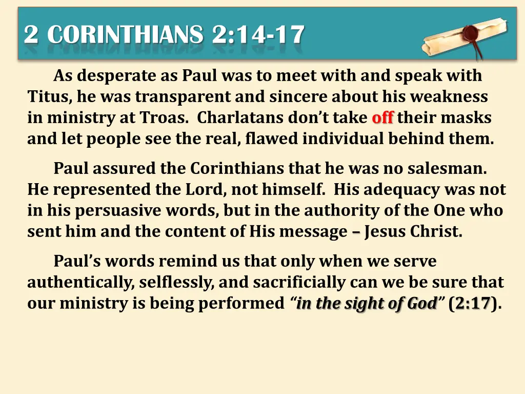 2 corinthians 2 14 17 9