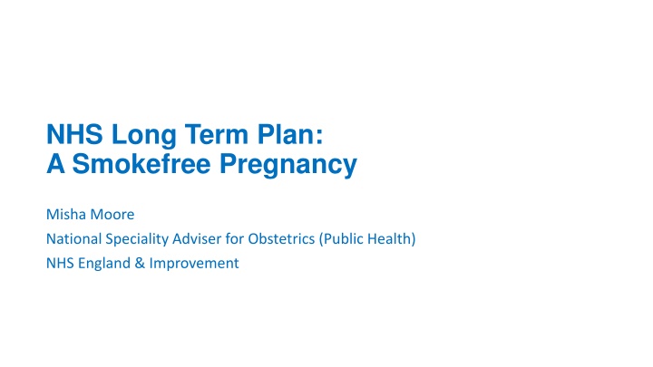 nhs long term plan a smokefree pregnancy