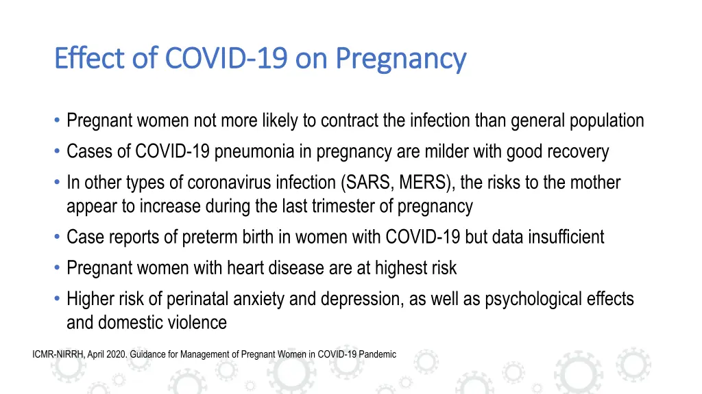 effect of covid effect of covid 19 on pregnancy