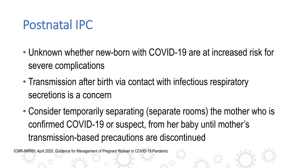 postnatal ipc postnatal ipc