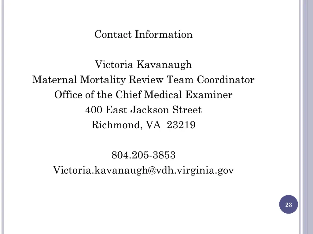 contact information