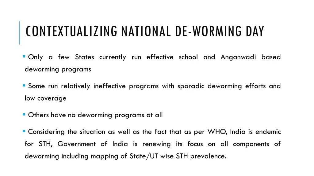 contextualizing national de worming day