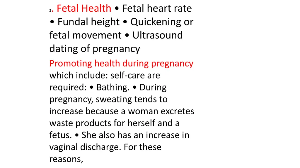 2 fetal health fetal heart rate fundal height