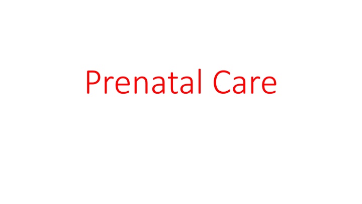 prenatal care