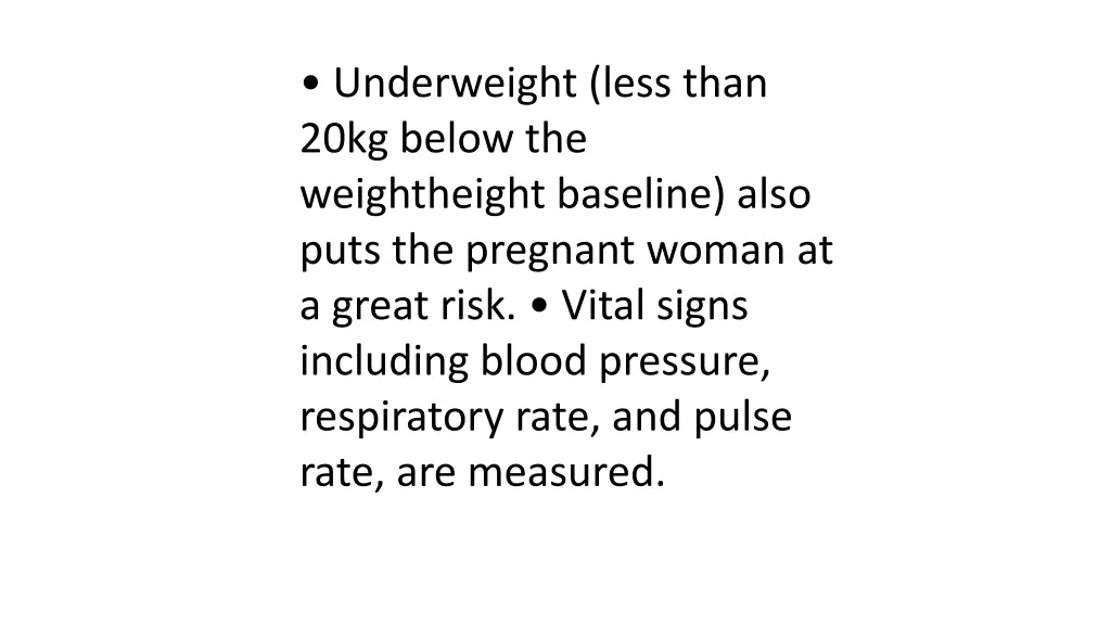 underweight less than 20kg below the weightheight