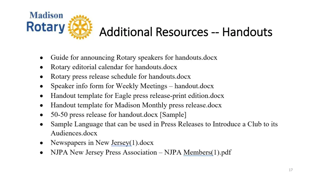 additional resources additional resources handouts