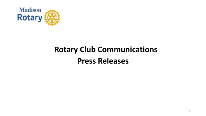 rotary club communications press releases