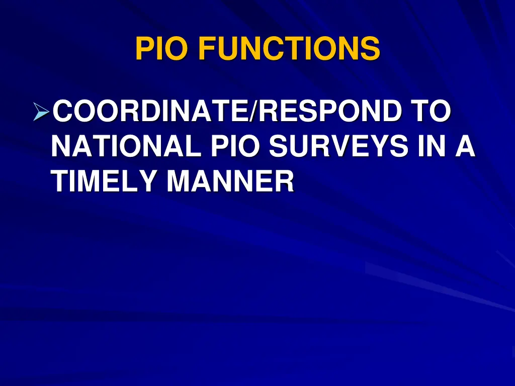 pio functions 4