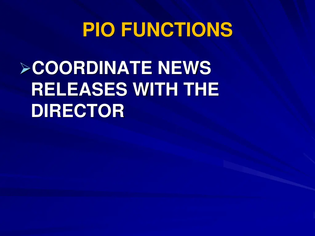 pio functions 6