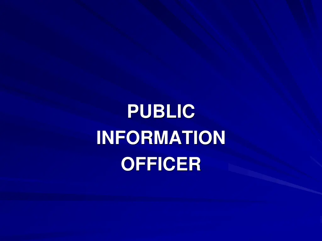 public information officer