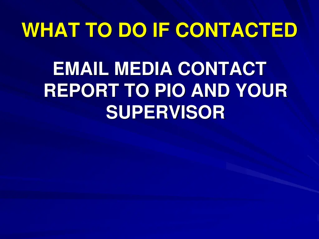 what to do if contacted 1