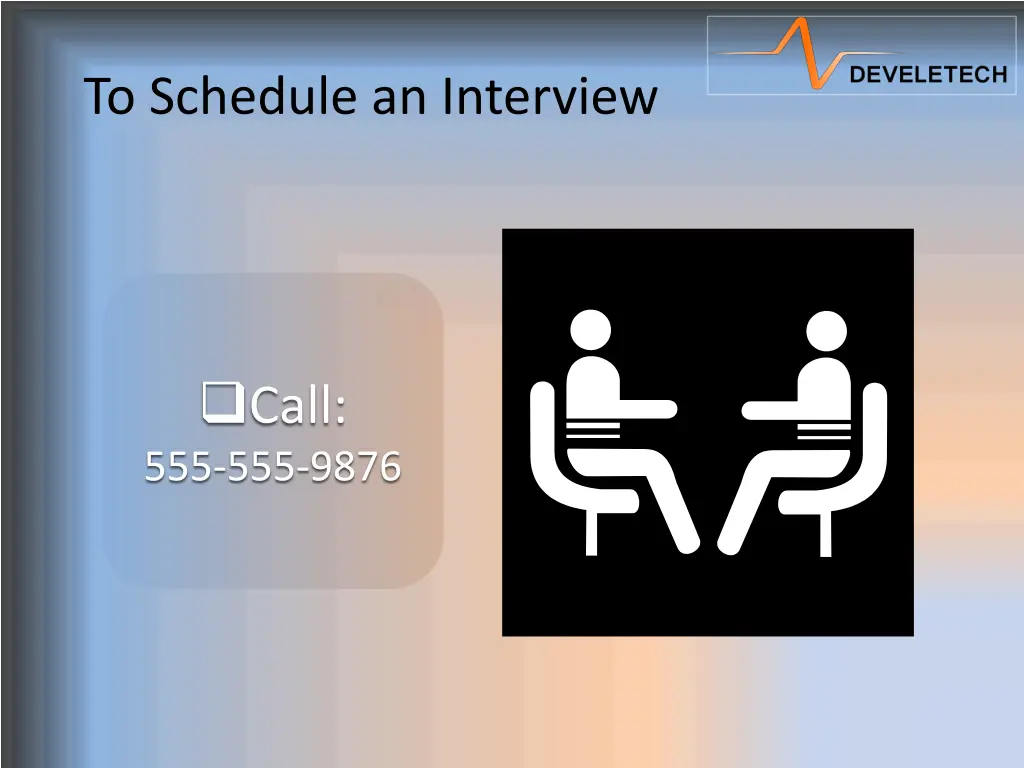 to schedule an interview