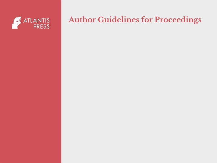 author guidelines for proceedings