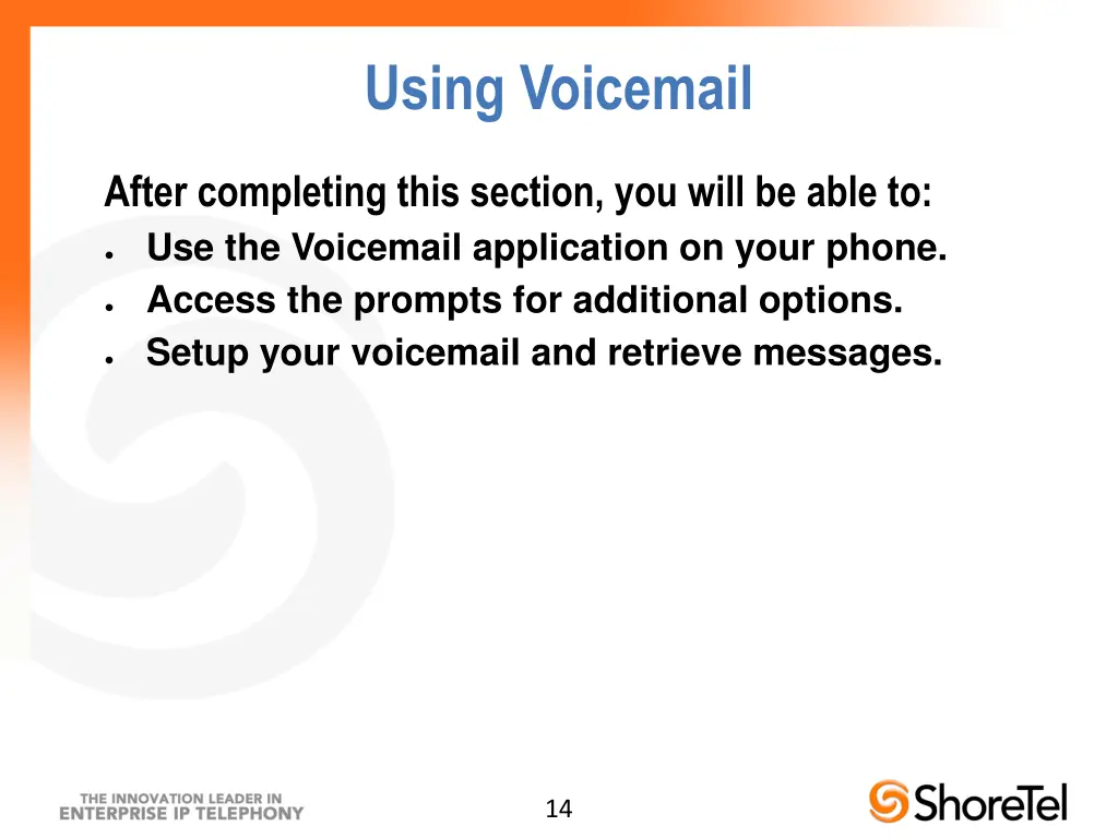 using voicemail