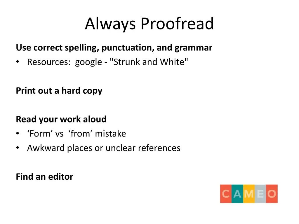 always proofread