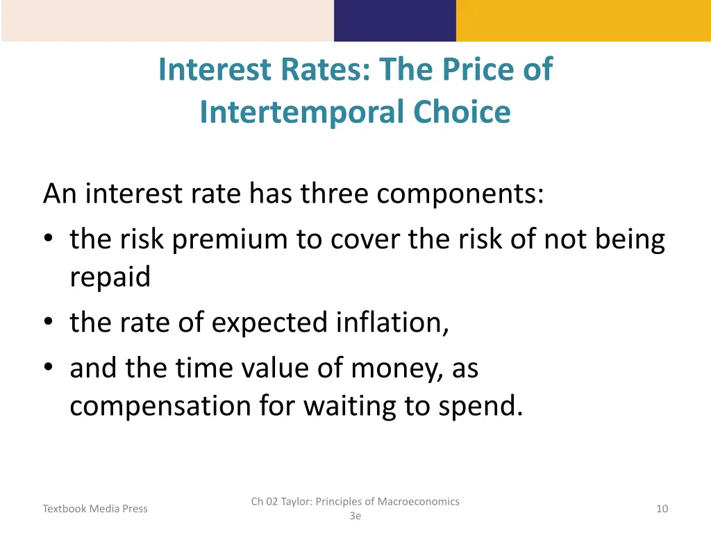 interest rates the price of intertemporal choice