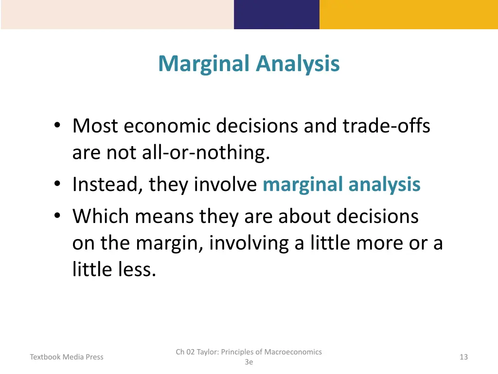 marginal analysis