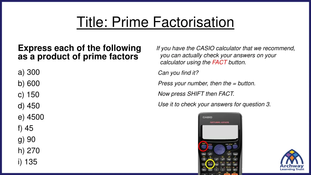 title prime factorisation