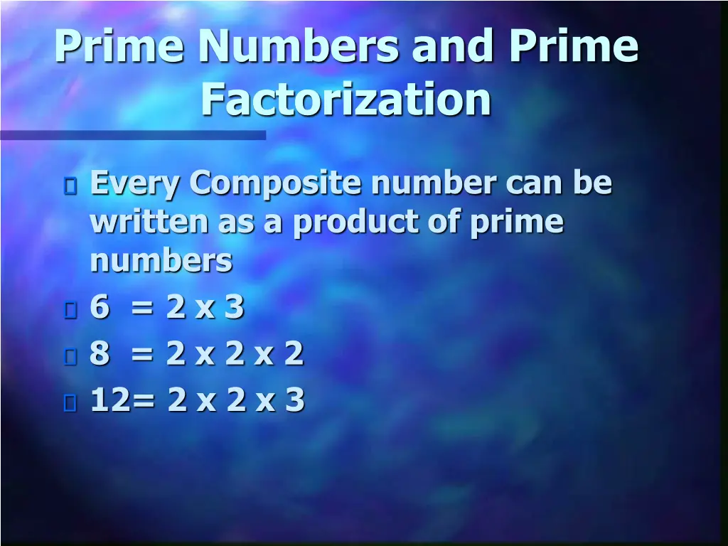 prime numbers and prime factorization