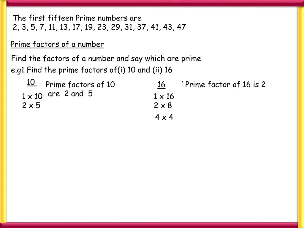 the first fifteen prime numbers