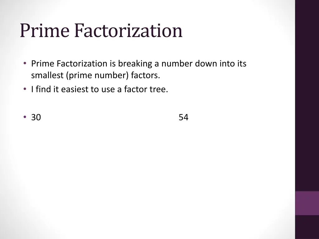 prime factorization