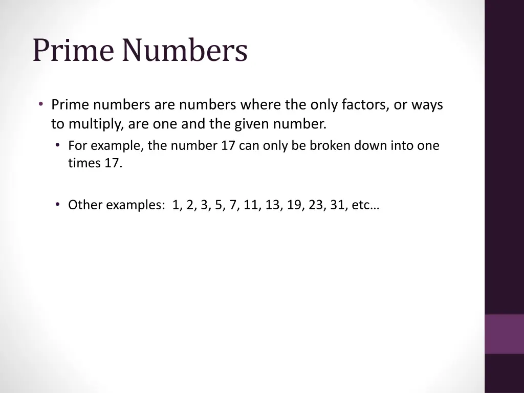 prime numbers