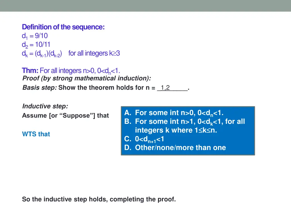 definition of the sequence 3