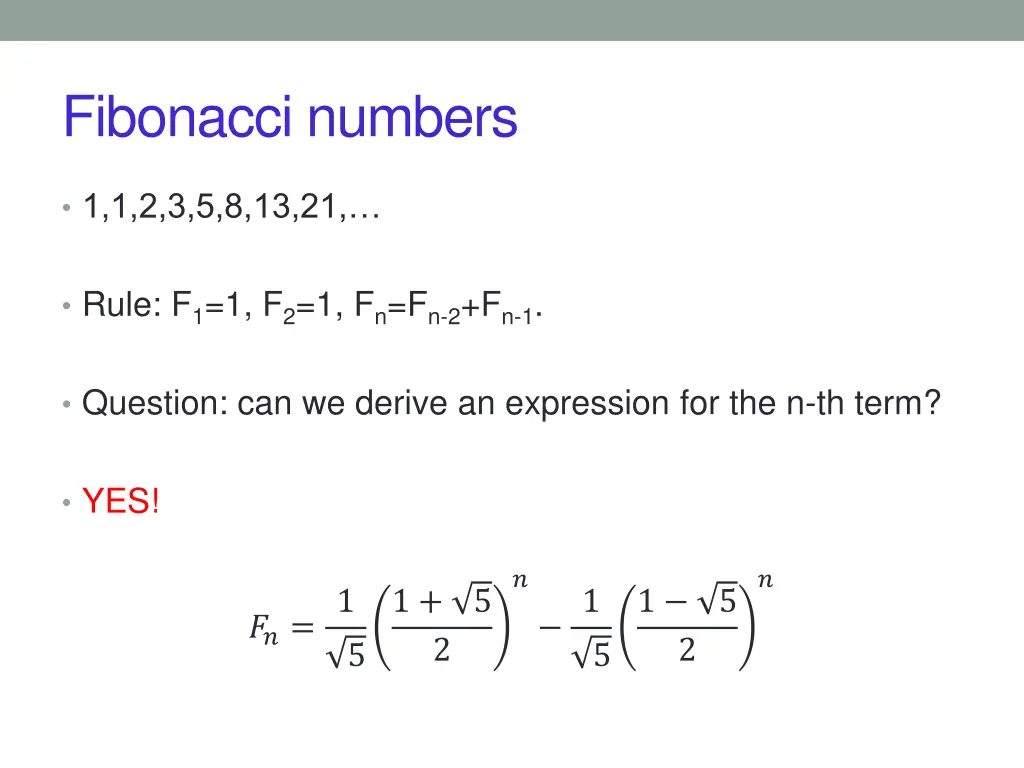 fibonacci numbers 1