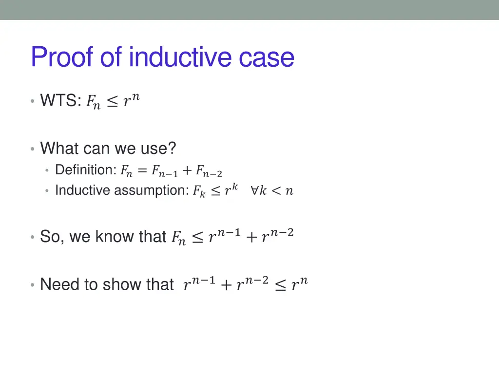 proof of inductive case