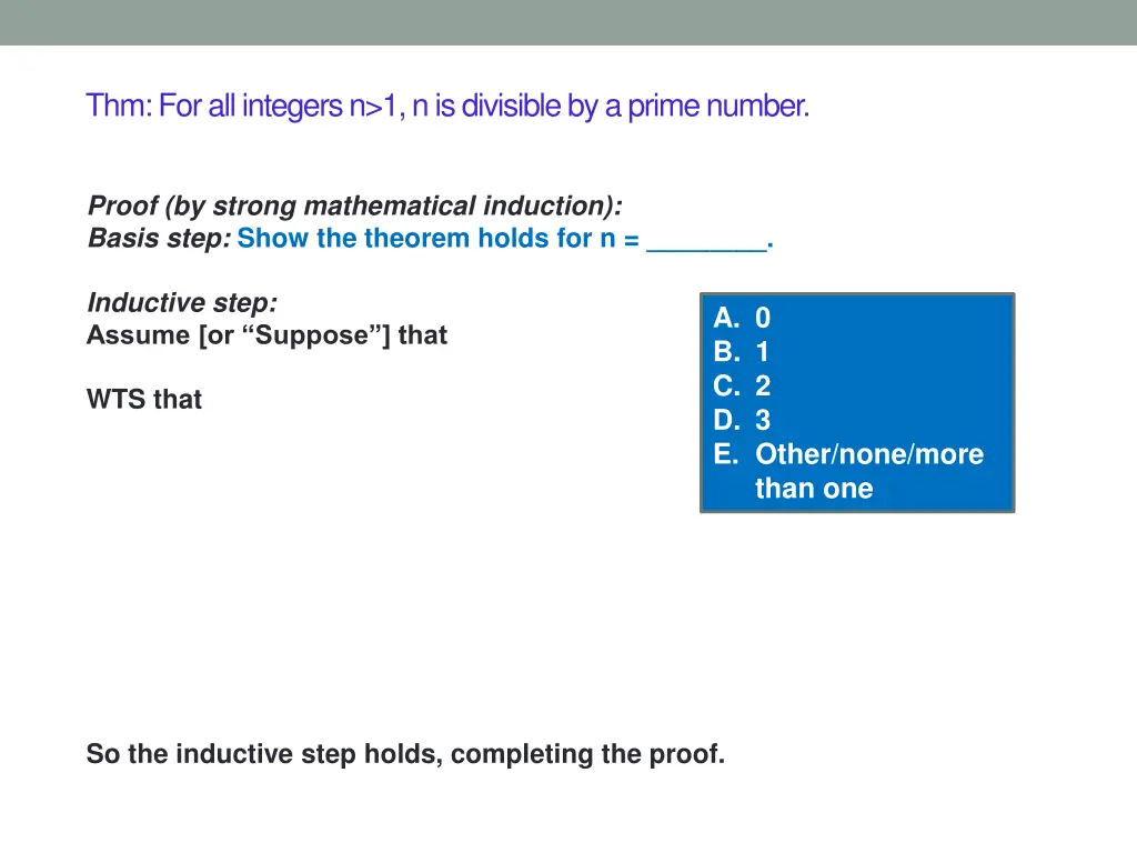 thm for all integers n 1 n is divisible 1