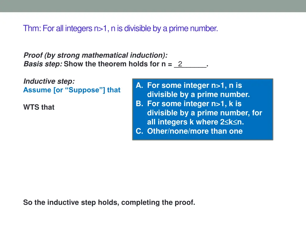 thm for all integers n 1 n is divisible 2