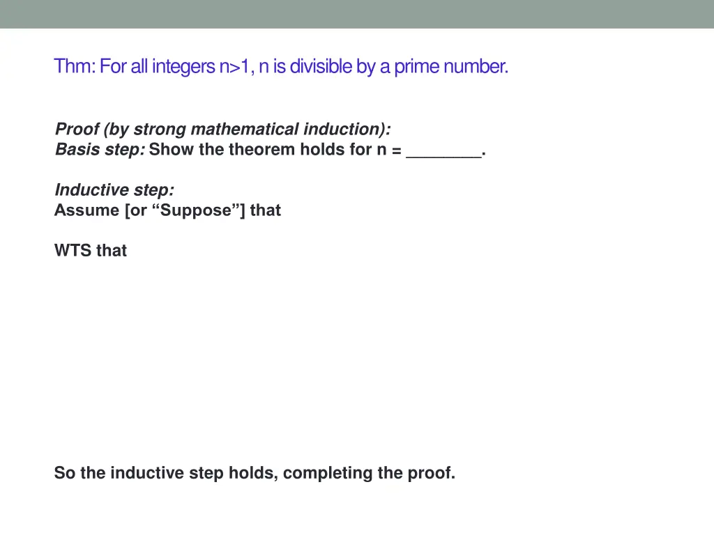 thm for all integers n 1 n is divisible