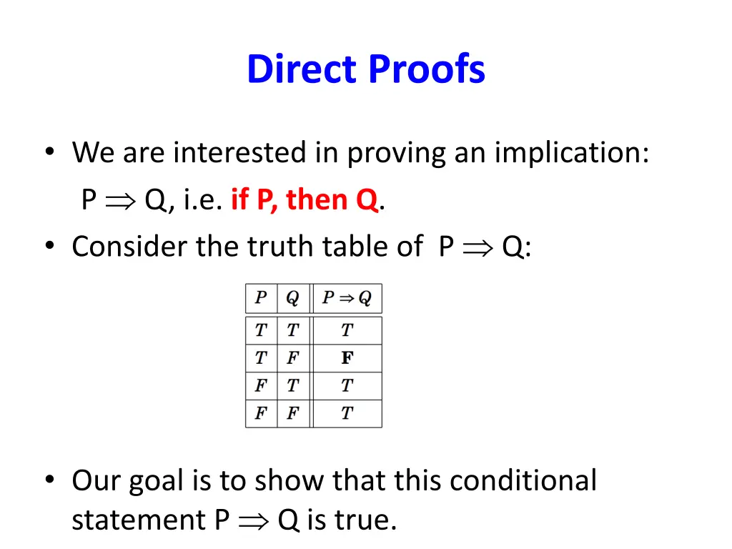 direct proofs 1