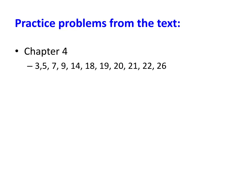 practice problems from the text