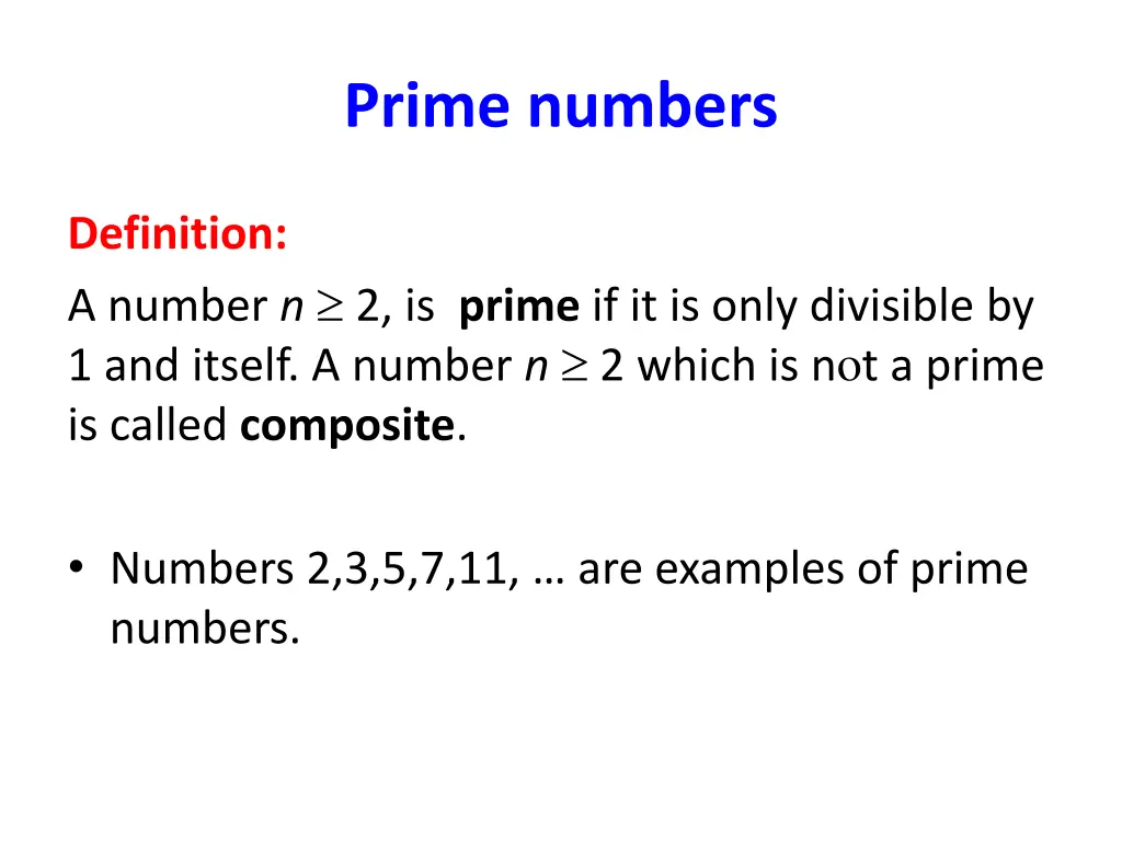 prime numbers