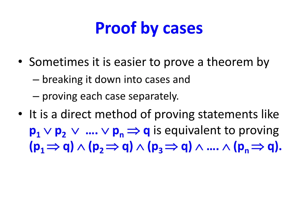 proof by cases