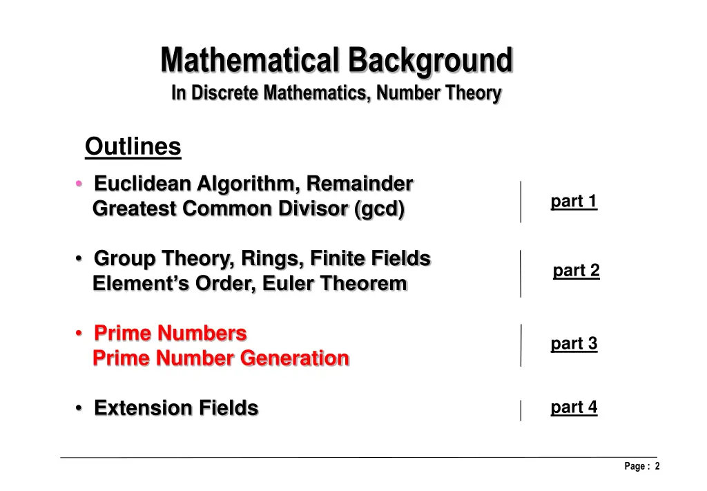 mathematical background in discrete mathematics