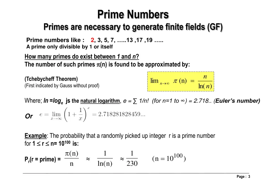 prime numbers