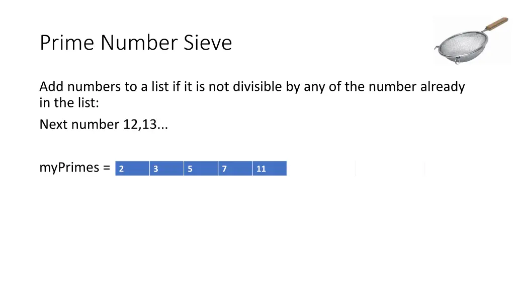 prime number sieve 11