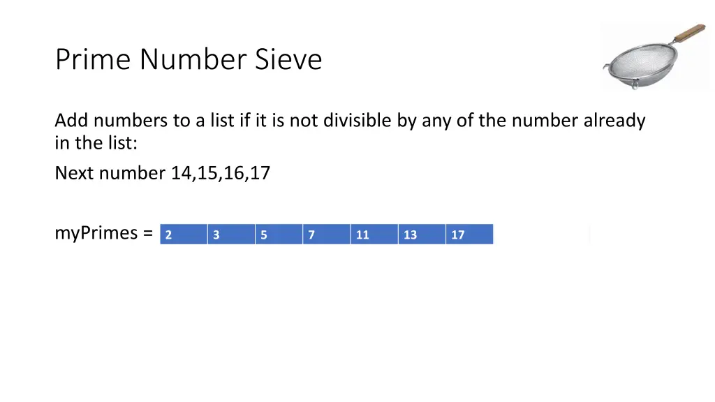 prime number sieve 13